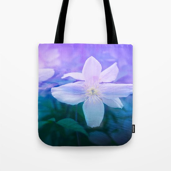Indigo Flowers Tote Bag