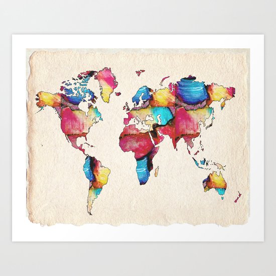 World Map Art Print