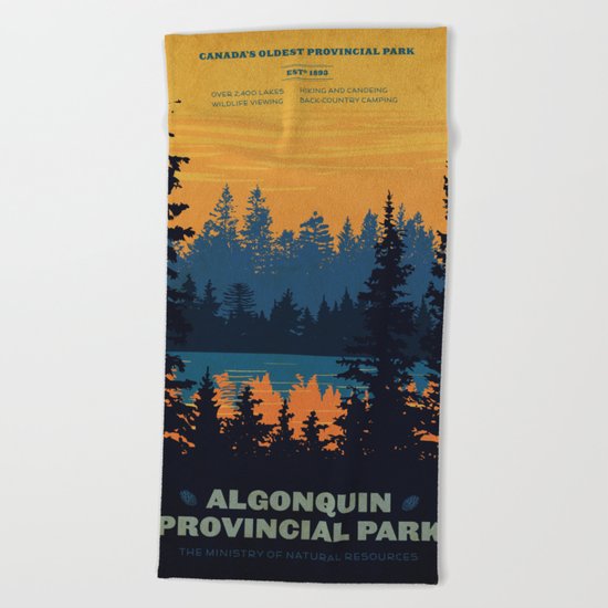 Algonquin Park Poster Beach Towel