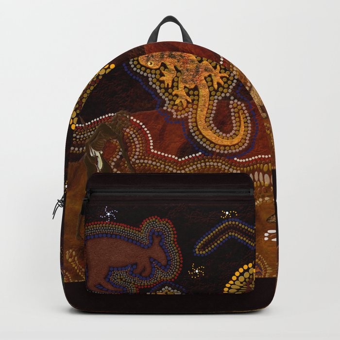 Desert Heat - Australian Aboriginal Art Theme Backpack