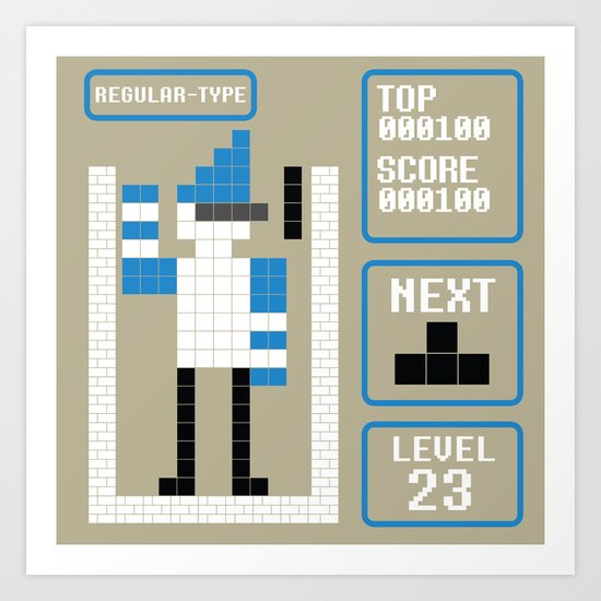 TETRIS: Regular Type Art Print