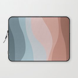 Retro style design with blue and pink waves Laptop Sleeve