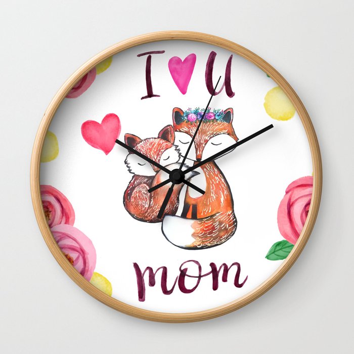 I love you mom Wall Clock