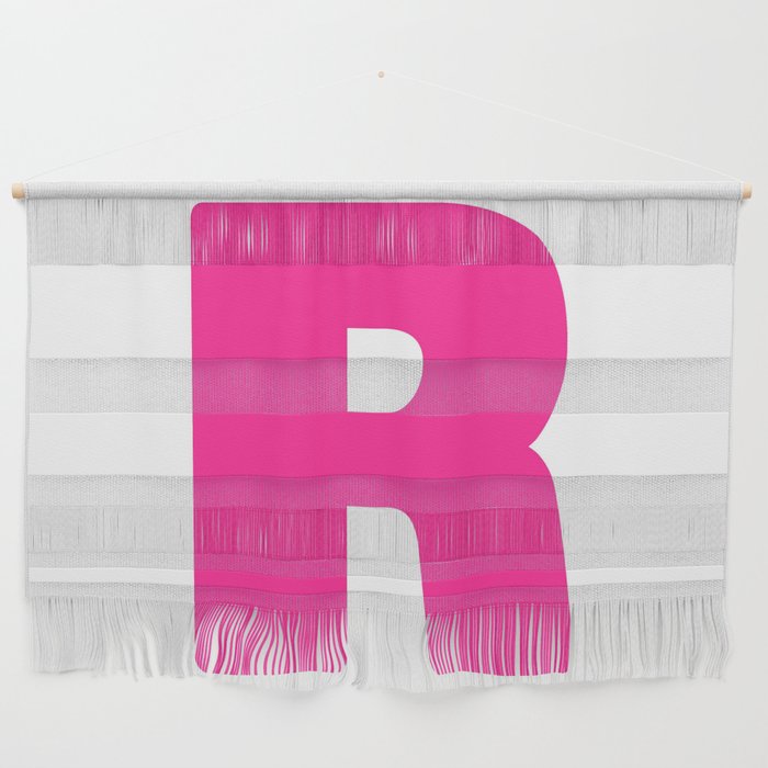 R (Dark Pink & White Letter) Wall Hanging