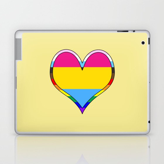 Pan Pride Heart Laptop & iPad Skin