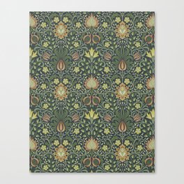 Persian by William Morris - green Canvas Print