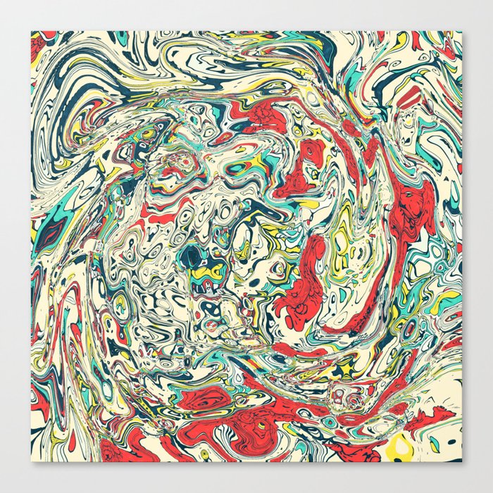 Abstract Marble Painting Canvas Print