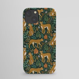 Spring Cheetah Pattern II - Lush Green iPhone Case