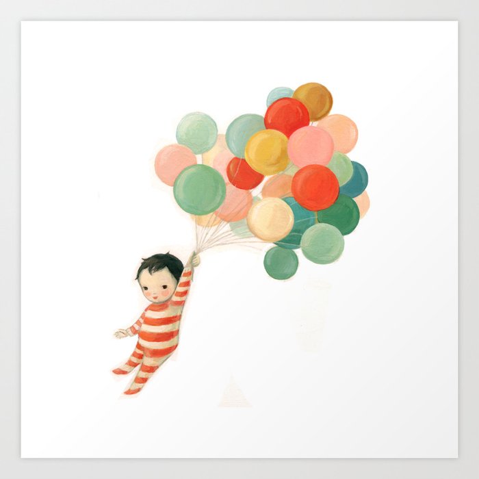 Wonderful Things Balloon Baby by Emily Winfield Martin Art Print