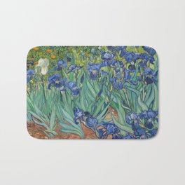 Irises, Van Gogh Bath Mat | Floral, Soil, Oil On Canvas, Dutch, Flowers, Landscape Art, Vincent, Saint Remy, Joyous, Paintings 