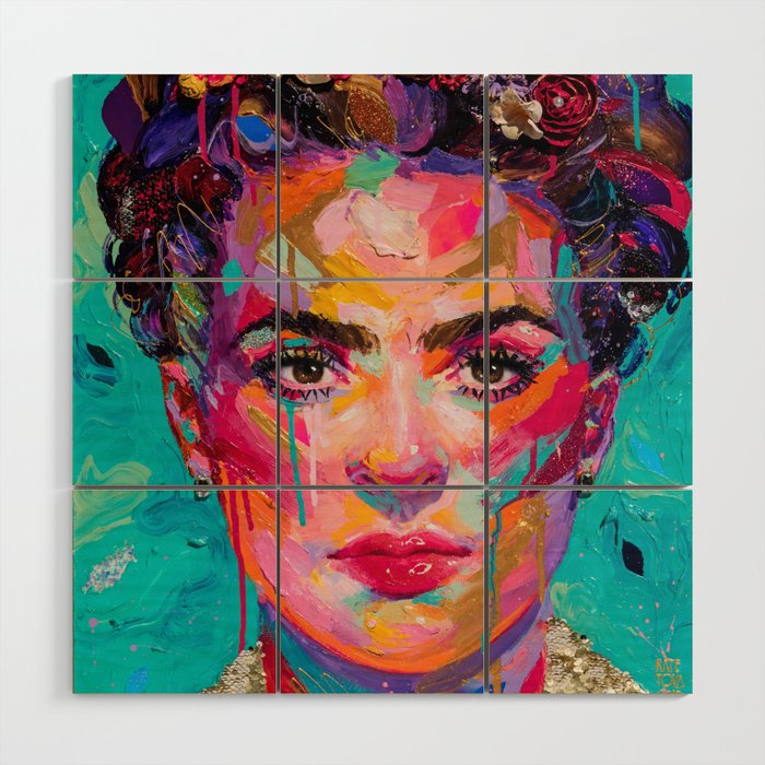 Frida Kahlo Painting Wood Wall Art By Katetoluzakova Society6