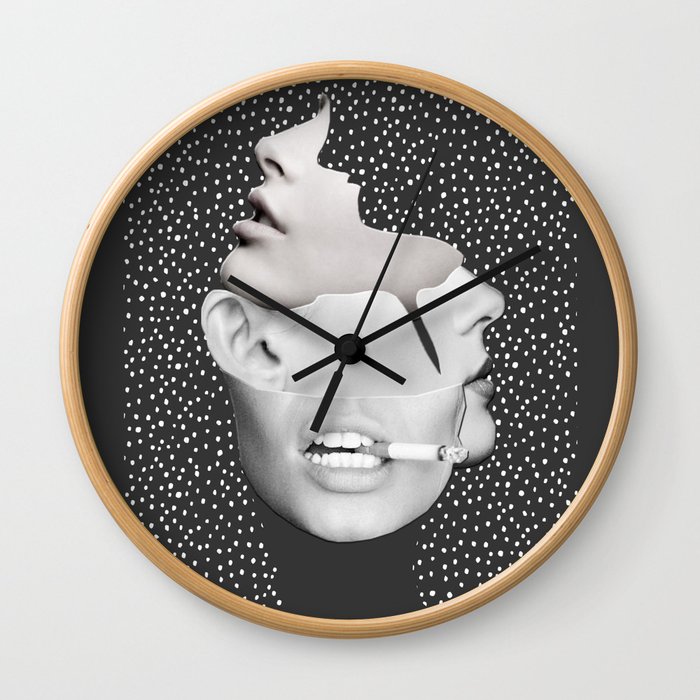 collage art / Faces 2 Wall Clock