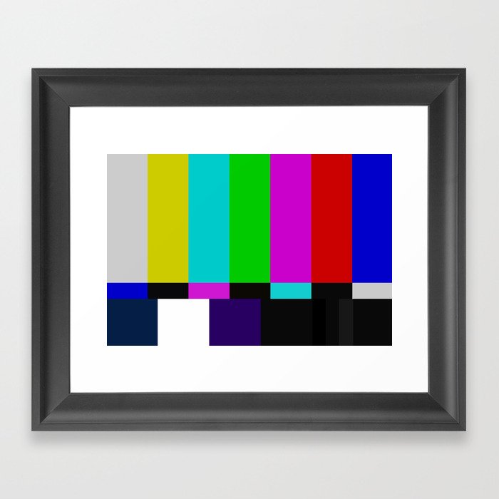 TV bars color testTV bars color test Framed Art Print