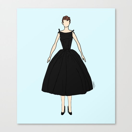 Audrey Hepburn Vintage Retro Fashion 1 Canvas Print