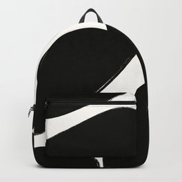 Black and White Organic Shapes Abstract 1 Backpack
