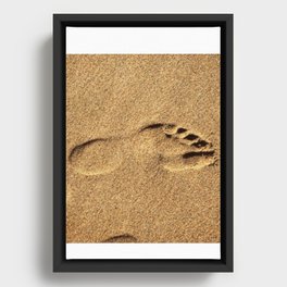 Footprints  Framed Canvas
