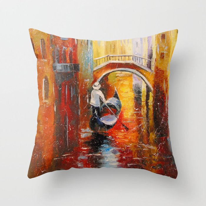 Evening in Venice Throw Pillow