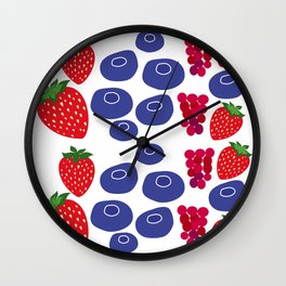 Fresh berries Wall Clock