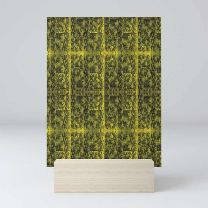 ARMY GREEN ILLUSION Mini Art Print