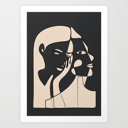 Abstract Faces 14 Art Print