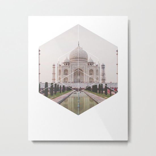 Taj Mahal - Geometric Photography Metal Print