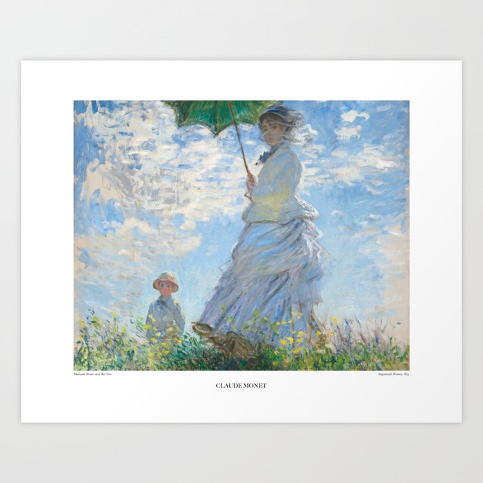 Madame Monet and Her Son by Claude Monet Art Print