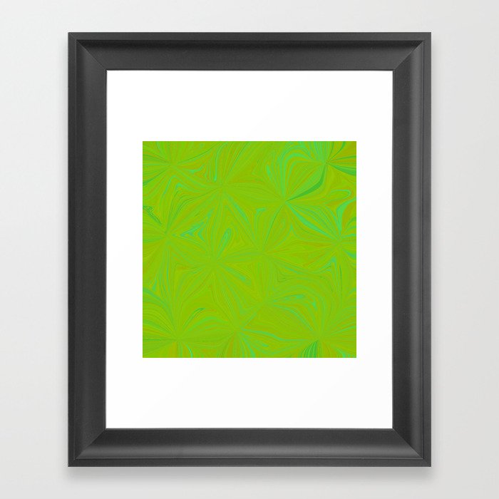 Lime Time Pinwheels Framed Art Print