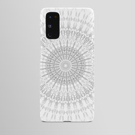 Light Gray White Modern Mandala Android Case