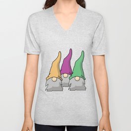 Minimalist Scandinavian Gnomes V Neck T Shirt