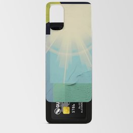 Bold Sunshine Color Blocks Sky Blue Aqua Green Android Card Case
