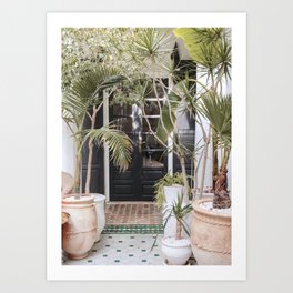 Tropical Plants Interior Design Photo | Leaves In Marrakech Art Print | Morocco Travel Photography Art Print