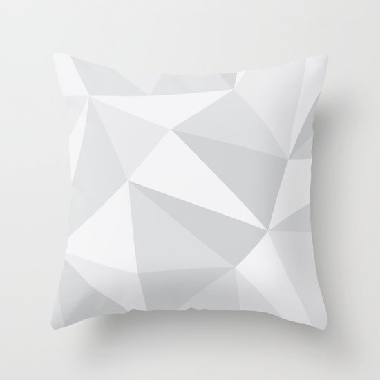 White Deconstruction Throw Pillow