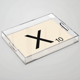 Scrabble Lettre X Letter Acrylic Tray