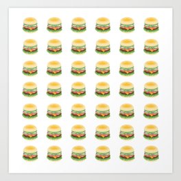 Hamburger pattern Art Print