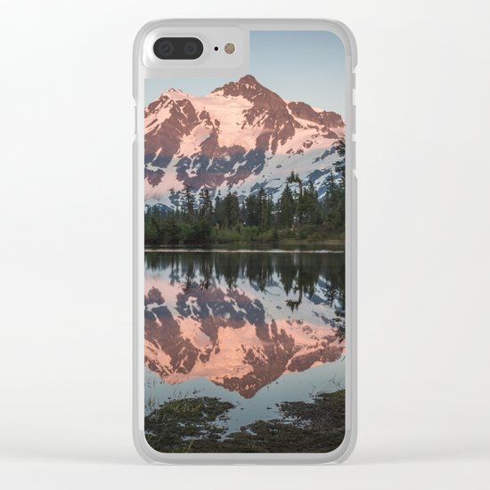 Cascade Sunset - Mt. Shuksan Clear iPhone Case