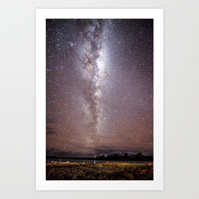 Milky Way  Galaxy | New Zealand Night Sky | Art Print