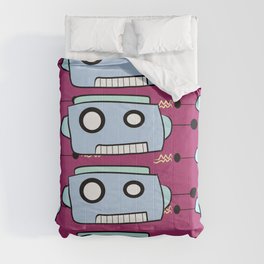 Crazy Robot Print Comforter