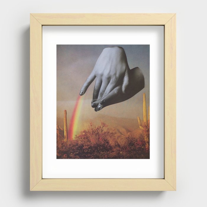 A delicate touch Recessed Framed Print