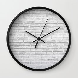 White Brick Wall Clock