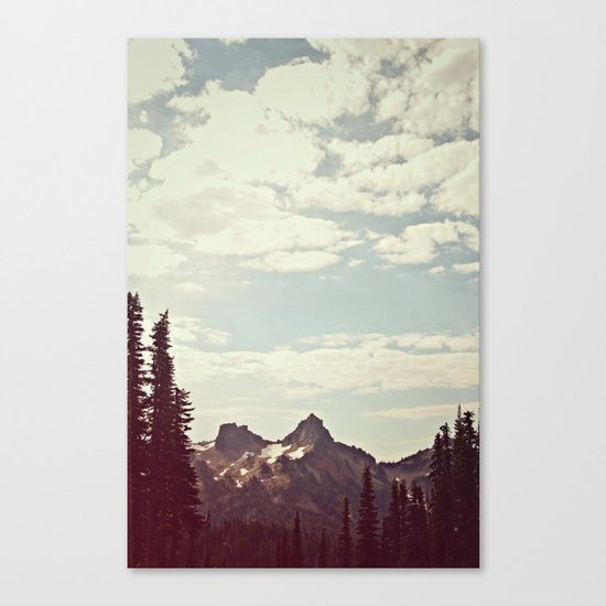 Vintage Mountain Ridge Canvas Print
