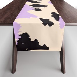Vintage Cowhide Pattern on Pastel Purple (x 2021) Table Runner