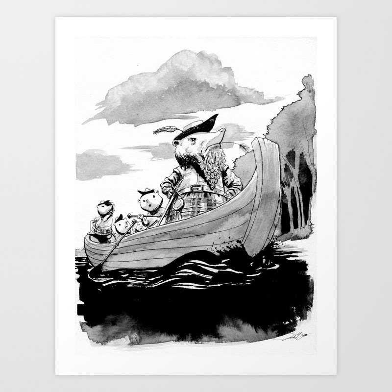 Log A Log And The Guosim Shrews Art Print By Jacobmbutts Society6