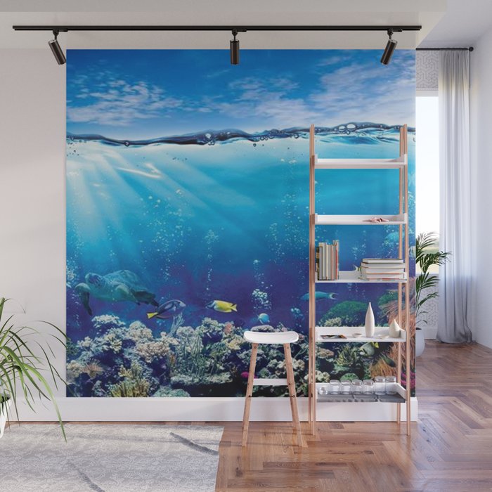 Blue Ocean Under-water Landscape Wall Mural