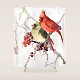 Cardinal Bird Shower Curtains For Any Bathroom Decor Society6