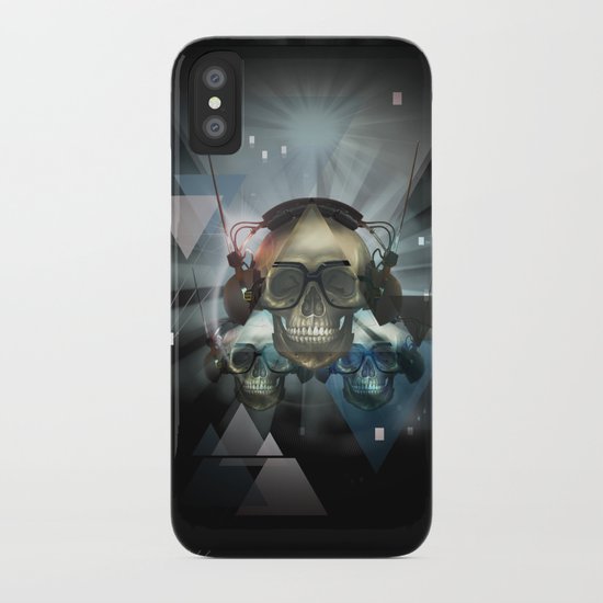 Pyramid skulls iPhone Case