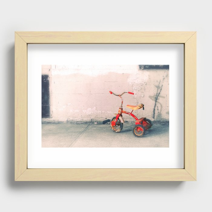Childs Vintage Tricycle Recessed Framed Print
