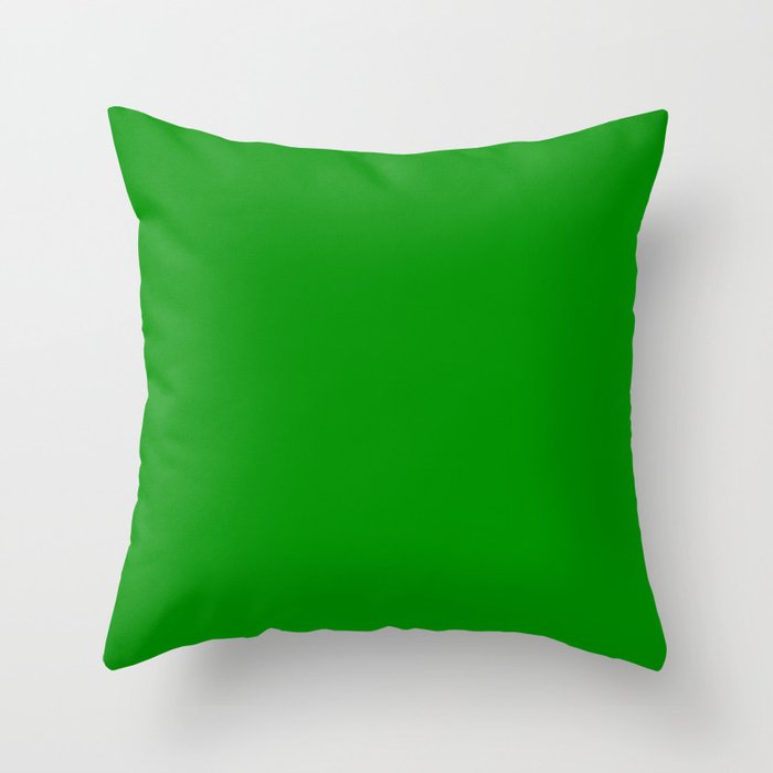 Islamic Green - solid color Throw Pillow