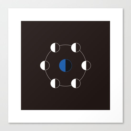 #163 The journey of the moon – Geometry Daily Canvas Print