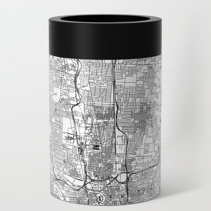 Columbus White Map Can Cooler