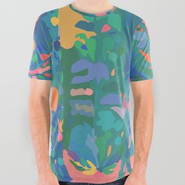 Abstract Color Splash All Over Graphic Tee